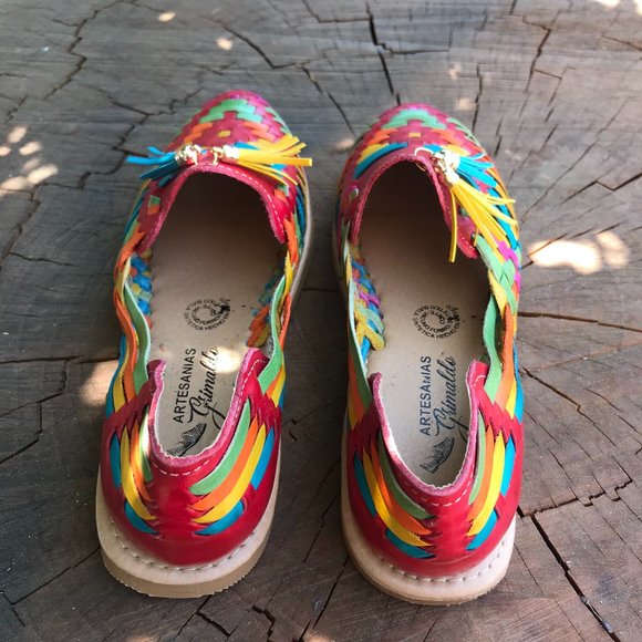 Original Mexican Pompom Huarache Tassel Sandals - Picture 4 of 5